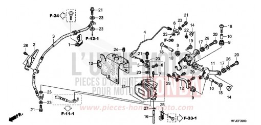 VENTILEINHEIT HINTEN (CBR600RA) CBR600RAC de 2012